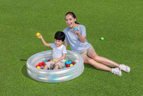 Детский надувной бассейн (91x20см) с мячами 4 шт/упак 51141 - фото 3